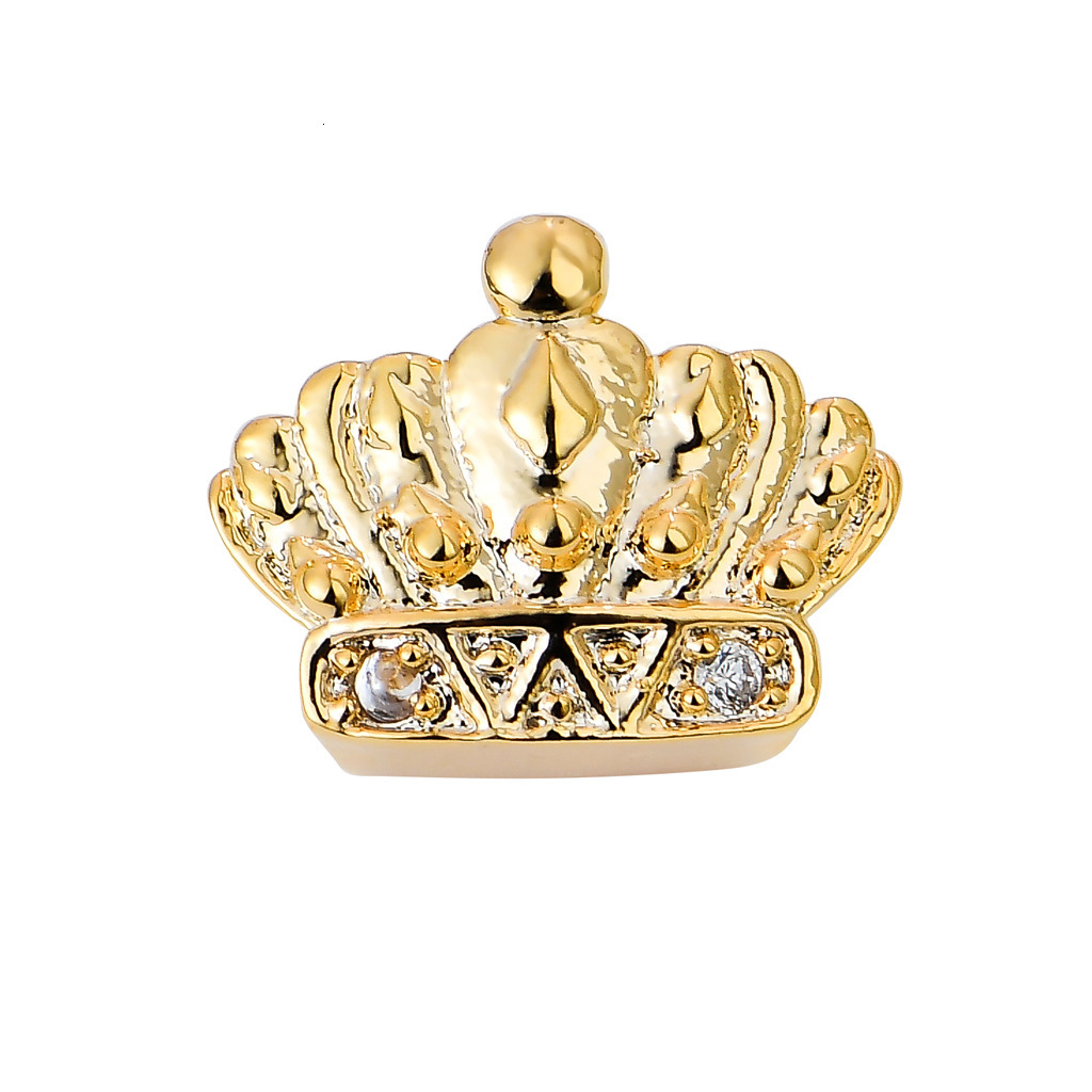 new arrival crown single gold tooth halloween teeth grillz iced out rapper hip hop bling accessories Pass the diamond tester