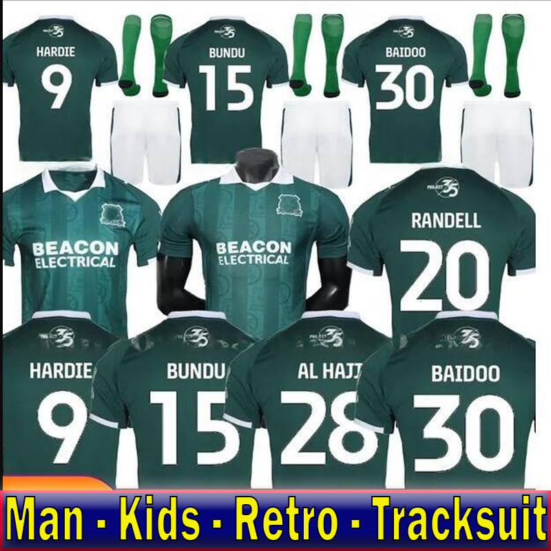 3XL 4XL 2025 2026 Plymouth Soccer Jerseys green ALHAJJ WHITTAKER RANDELL EDWARDS CISSOKO Maillot Foot Home Away Official 25 26 player version Men kids Football
