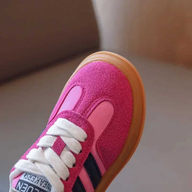 Kid Suede Color Splicing Casual Shoes Girl Boy Lace Up Sneakers 2025 Autumn Child Walk Running Sport Trainers Size 26-37 XJ250628
