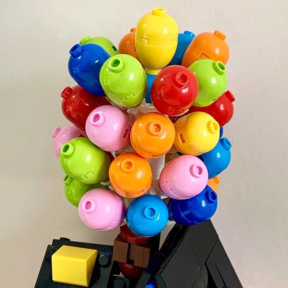 Creative Balloon House Street View Create Ideas Adorable Architecture Building Blocks Bricks Model Educational Toy Gift 555pcs Y250627