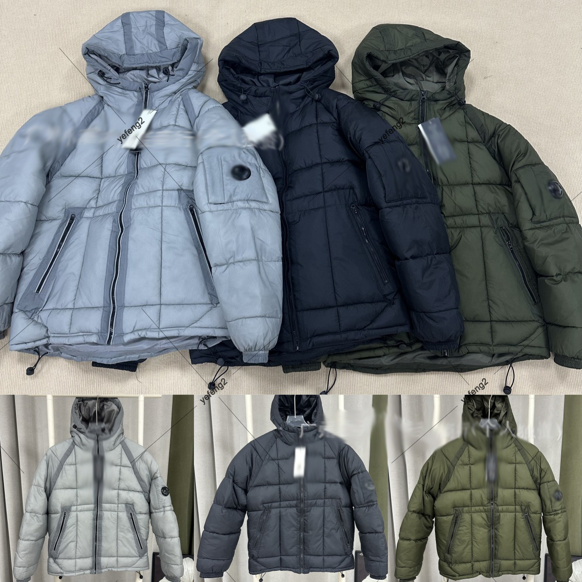 mens designer jacket puffer jacket zipper hoodies classic glasses Fashion company autumn and winter jacket