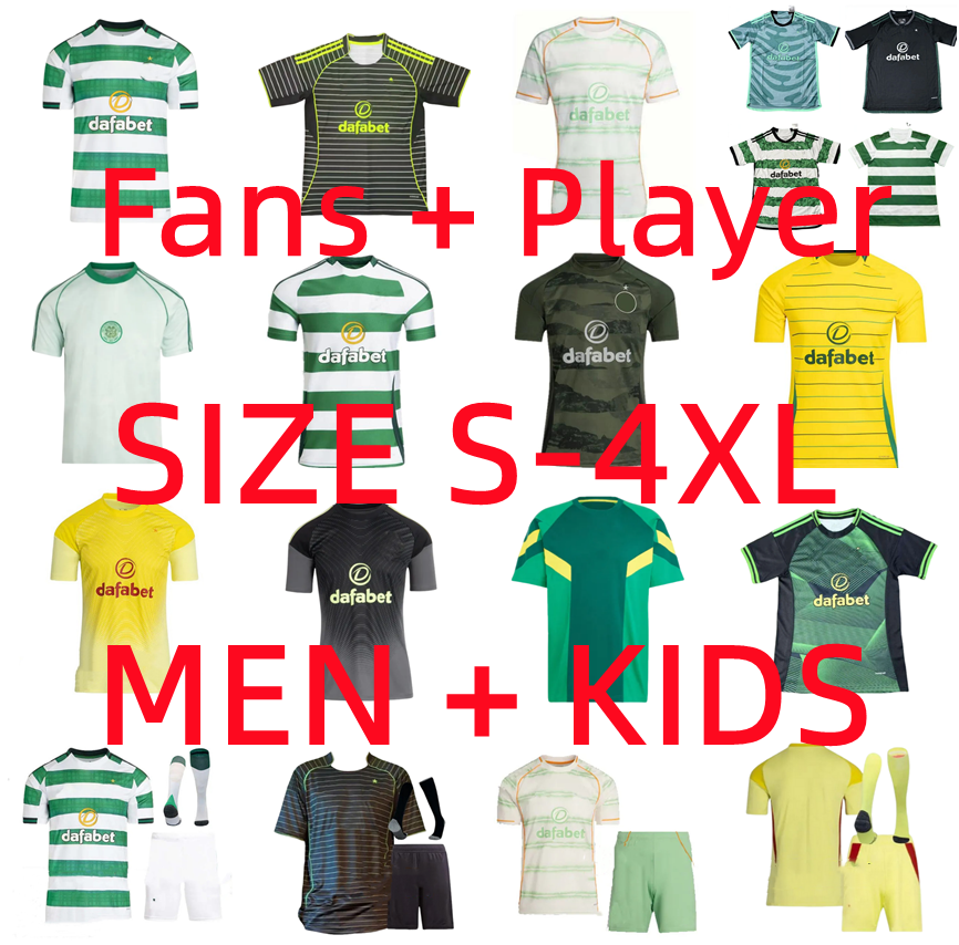 23 24 25 26 CeltsS Soccer Jerseys 2025 2026 celticfc Origins KYOGO ELYOUNOUSSI TURNBULL ETI CHRISTIE JOTA GRIFFITHS STARFELT Men Kids Football Shirt Player version