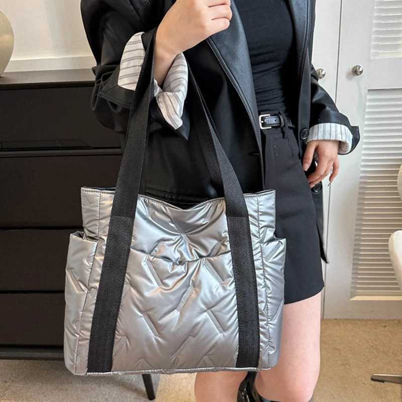 New Fashion Handbags Women Soft Quilted Space Cotton Shoulder Bag Ladies Luxury Crossbody Bags Bolso Mujer Couple Bag Tote BagsXJ250627