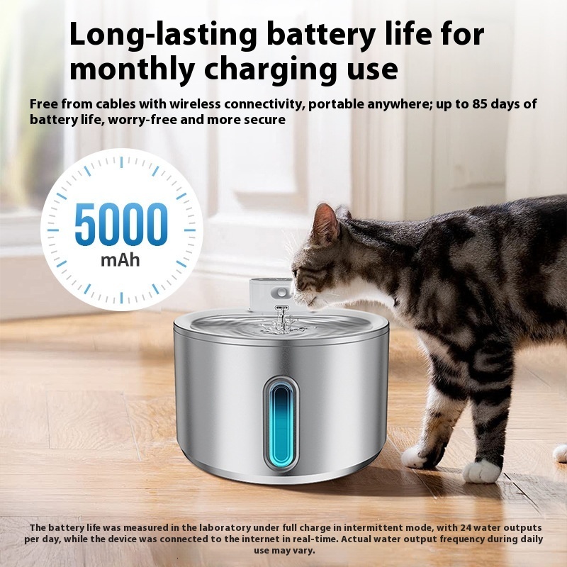Smart Sensor Pet Bottle Cat Drinking Fountain Stainless Steel Dog Automatic Water Dispenser Self-Circulating