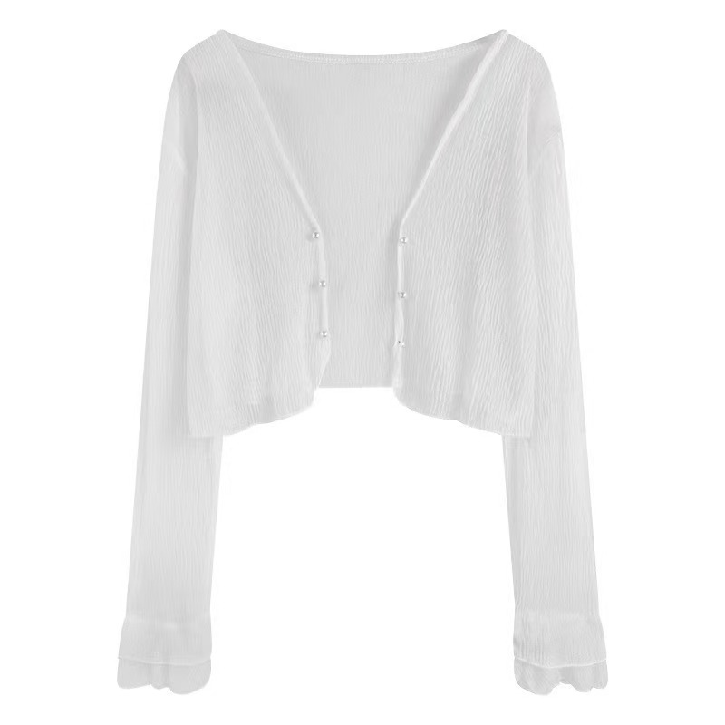 K1166 Thin sunscreen ice silk knitted cardigan jacket for women 2025 summer new loose outerwear cardigan top
