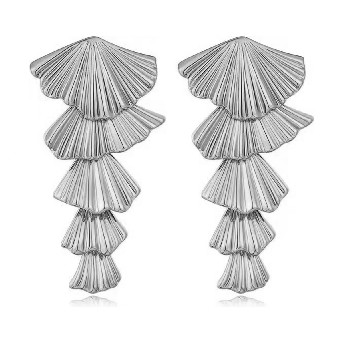 Free shipping designer jewelry Exaggerated Earrings with High-end Feel Gold Ginkgo Leaf Tassel Drop Earrings Fashion Accessories Niche Design Ear Jewe