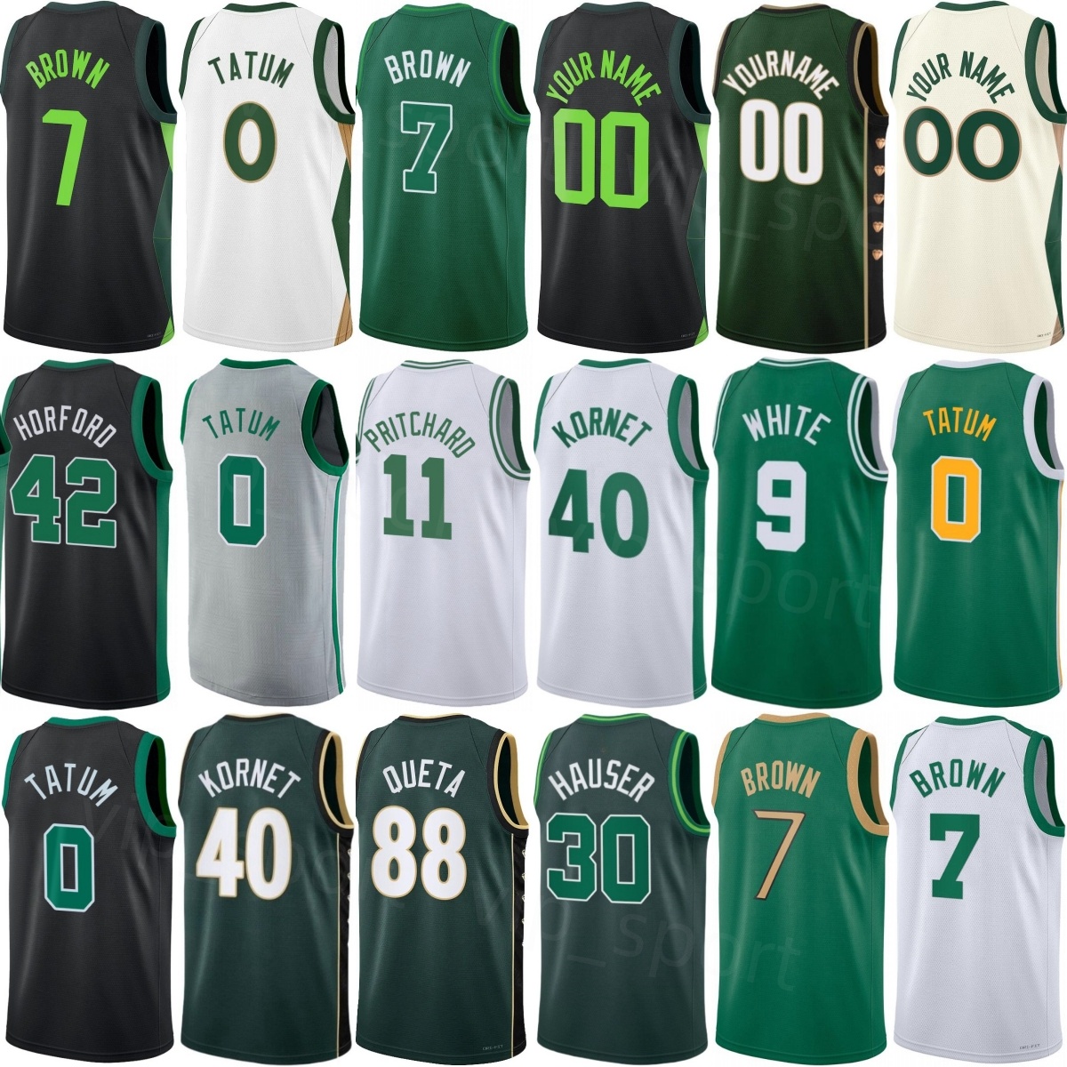 Printed Basketball Draft 2025 Georges Niang Jerseys 20 Jayson Tatum 0 Hugo Gonzalez 28 Anfernee Simons 1 Jaylen Brown 7 Derrick White 9 Pritchard 11 Women Mens Child