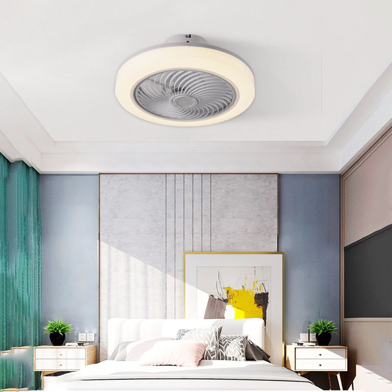 Modern Decorative Fan Light - Tunable White, Remote Control, Quiet