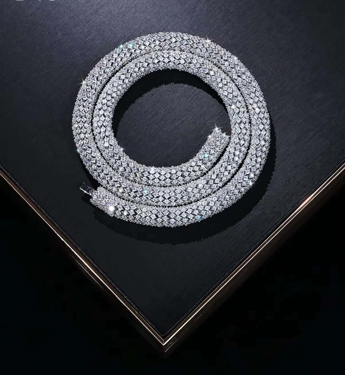 Luxury CVD Lab-Grown Diamond Mens Cuban Link Chain 9K-24K Gold Concave Necklace IGI Certified 30% Deposit Custom