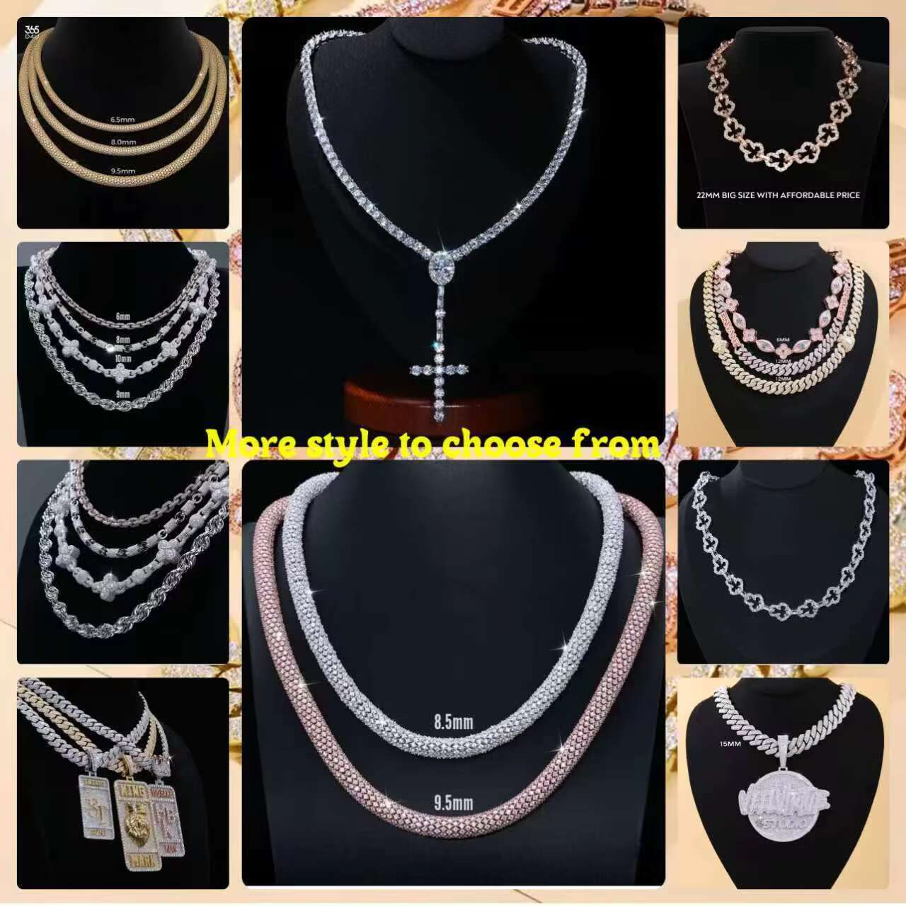 Luxury CVD Lab-Grown Diamond Mens Cuban Link Chain 9K-24K Gold Concave Necklace IGI Certified 30% Deposit Custom