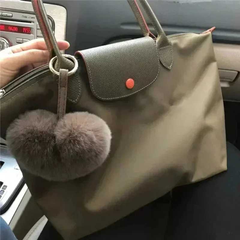 HOT Women Foldable Classics Lady Tote Bag Embroidered Shoulder Bags FAshion Nylon Handbag Bag for TravelXJ250627