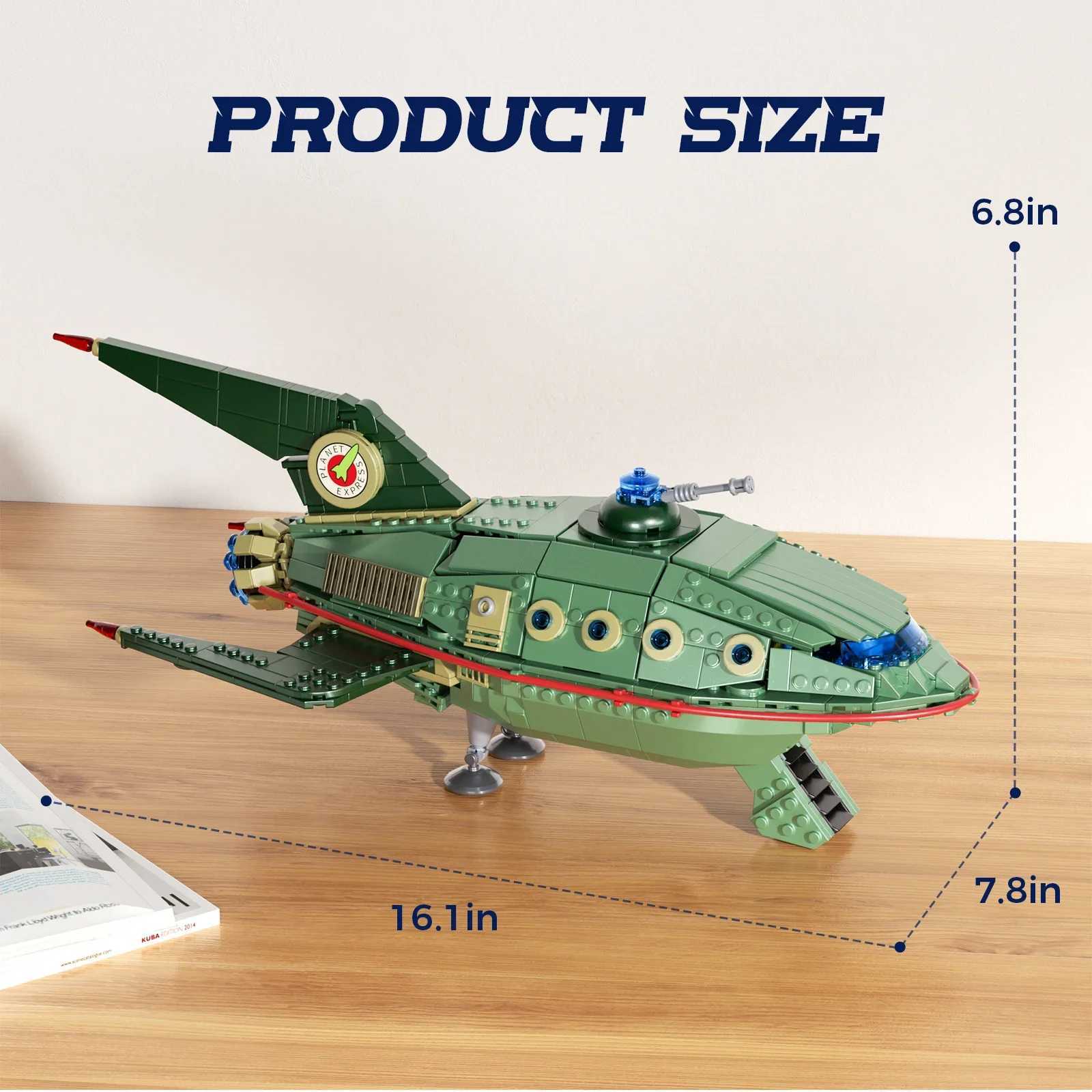 BuildMOC Flys Into Futures Planets Ship Building Block Set Express Spaceship Model Toys Children Gifts Y250627