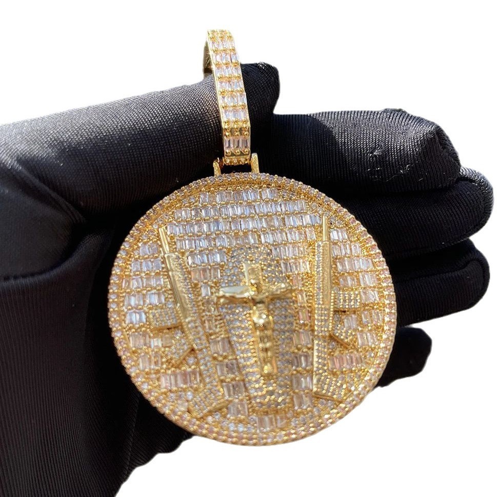Iced out jewelry Hip Hop Pendant 925 Sterling Silver VVS Moissanite Diamond Pendent