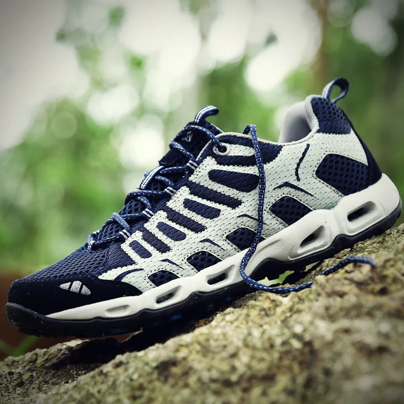 HKDQ Summer Hiking Shoes Unisex Breathable Mesh Casual Sneakers Men Wading Shoes Women Outdoor Non-slip Womens Sports Sneakers 250623