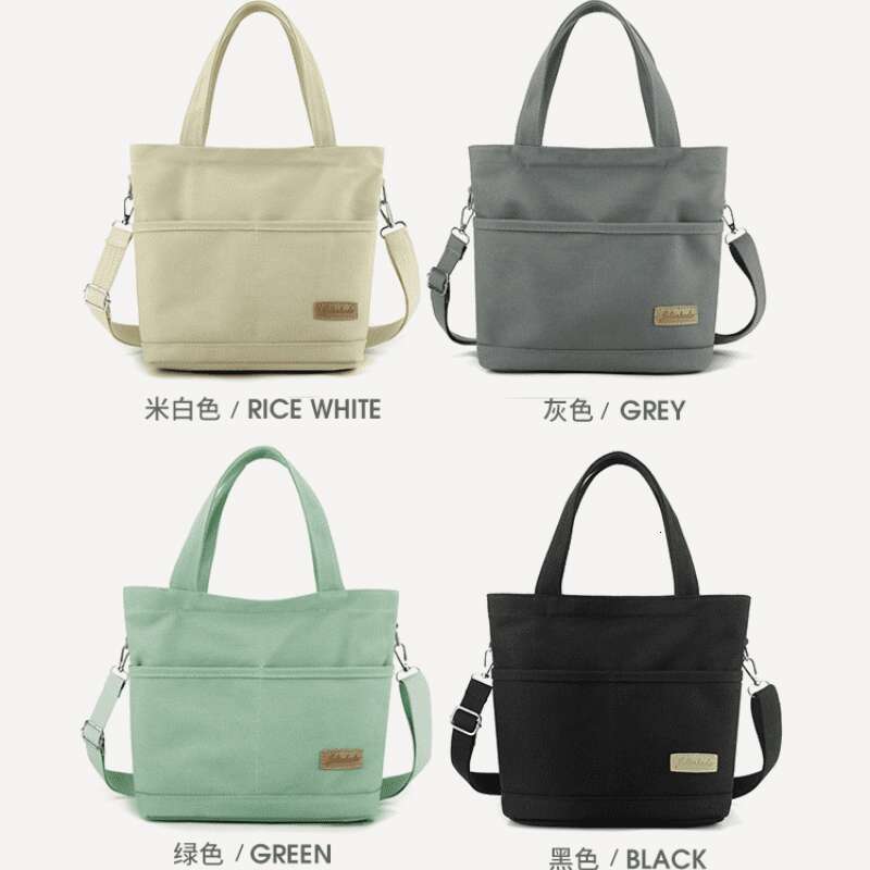 MAOYA Japan Style Women Canvas Handle Fashion Commuter Shoulder Large Capacity Student Working Versatile Crossbody Tote Bag