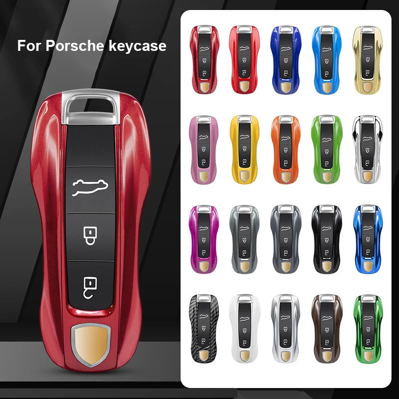 Solid color ABS For Macan 718 Taycan 911 cayman Boxster 971 Remote Smart car Key case cover car Accessories 250628