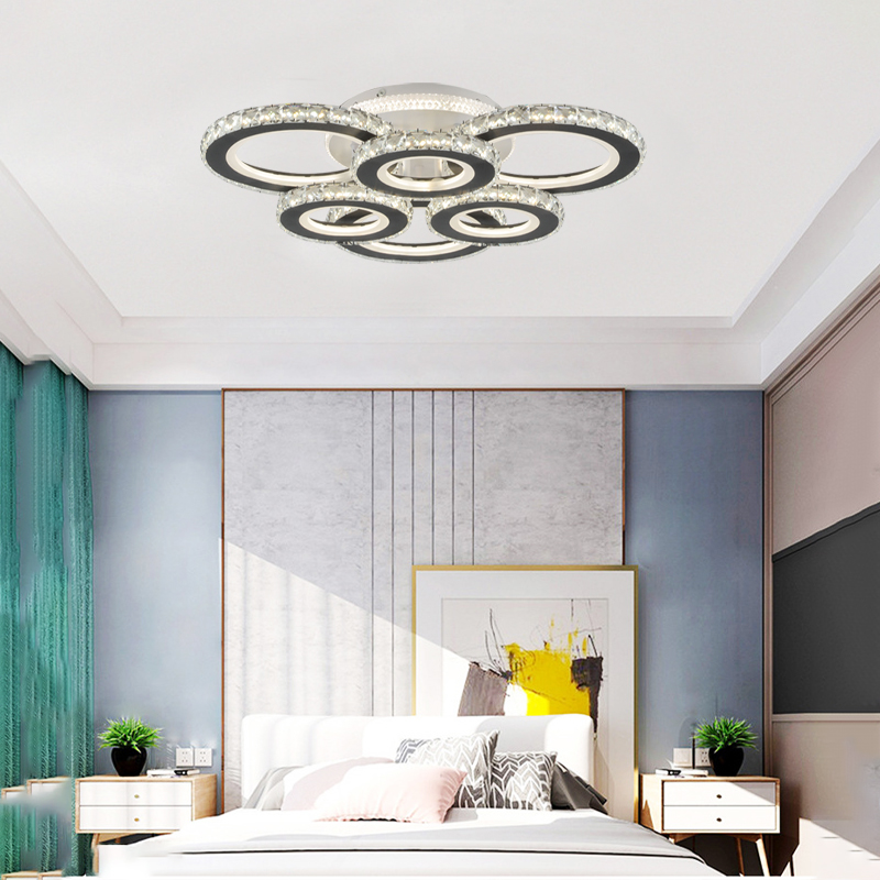 Decorative Round Ceiling Light - 3 Colors, Remote, Scandinavian Style