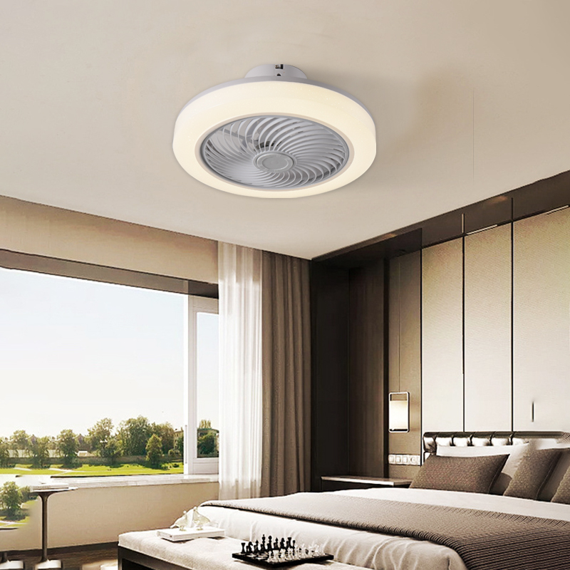 Modern Decorative Fan Light - Tunable White, Remote Control, Quiet