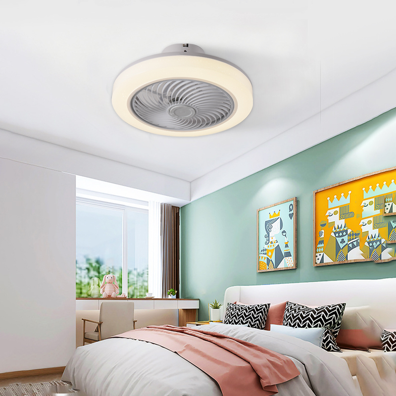 Modern Decorative Fan Light - Tunable White, Remote Control, Quiet