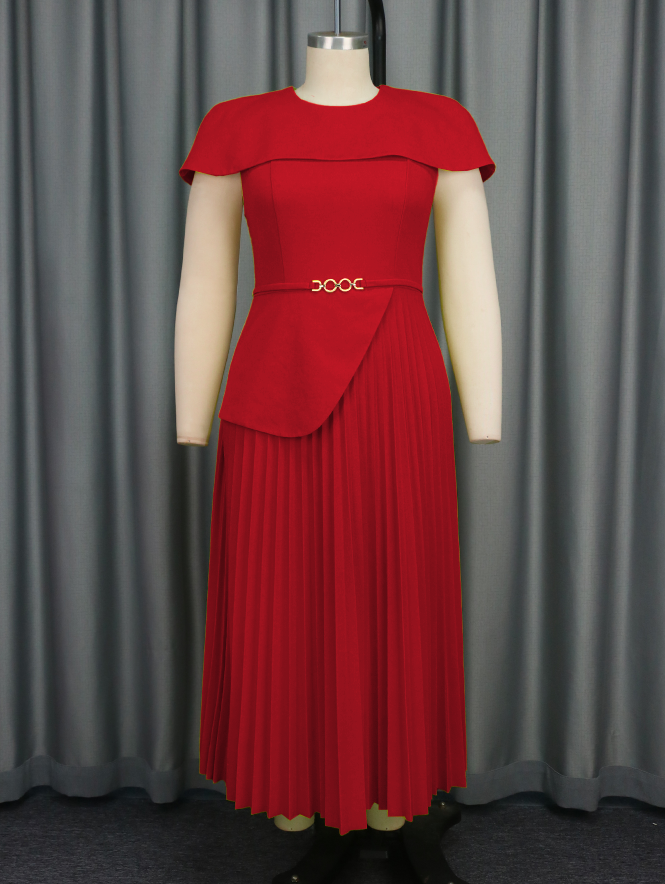 Formal Long Pleated Dresses For Woman Elegant Fashion A-Line Belt Wrapped Party Evening Wedding Festival Lady Gowns