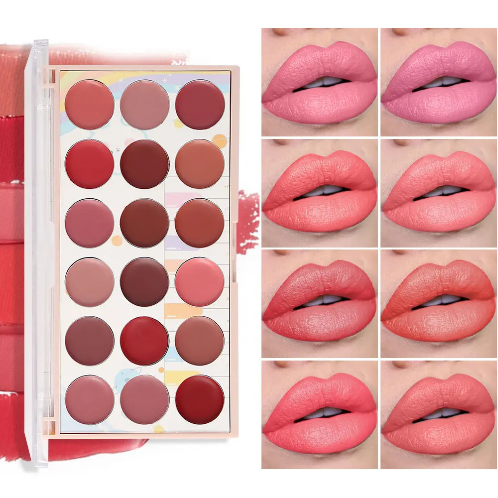 18 Colors Matte Lipstick Palette lip gloss Korean cosmetics lipsticks set makeup for women make up Peel Off Lip Stain 250625