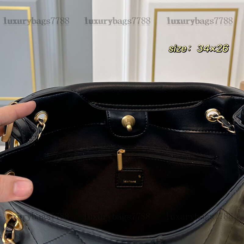 Suede Brown Beige Shoulder Bags Designer 25A Handbag Chain Totes Medium Splicing Color Soft Leather Shopping Bag Ladies Handbags