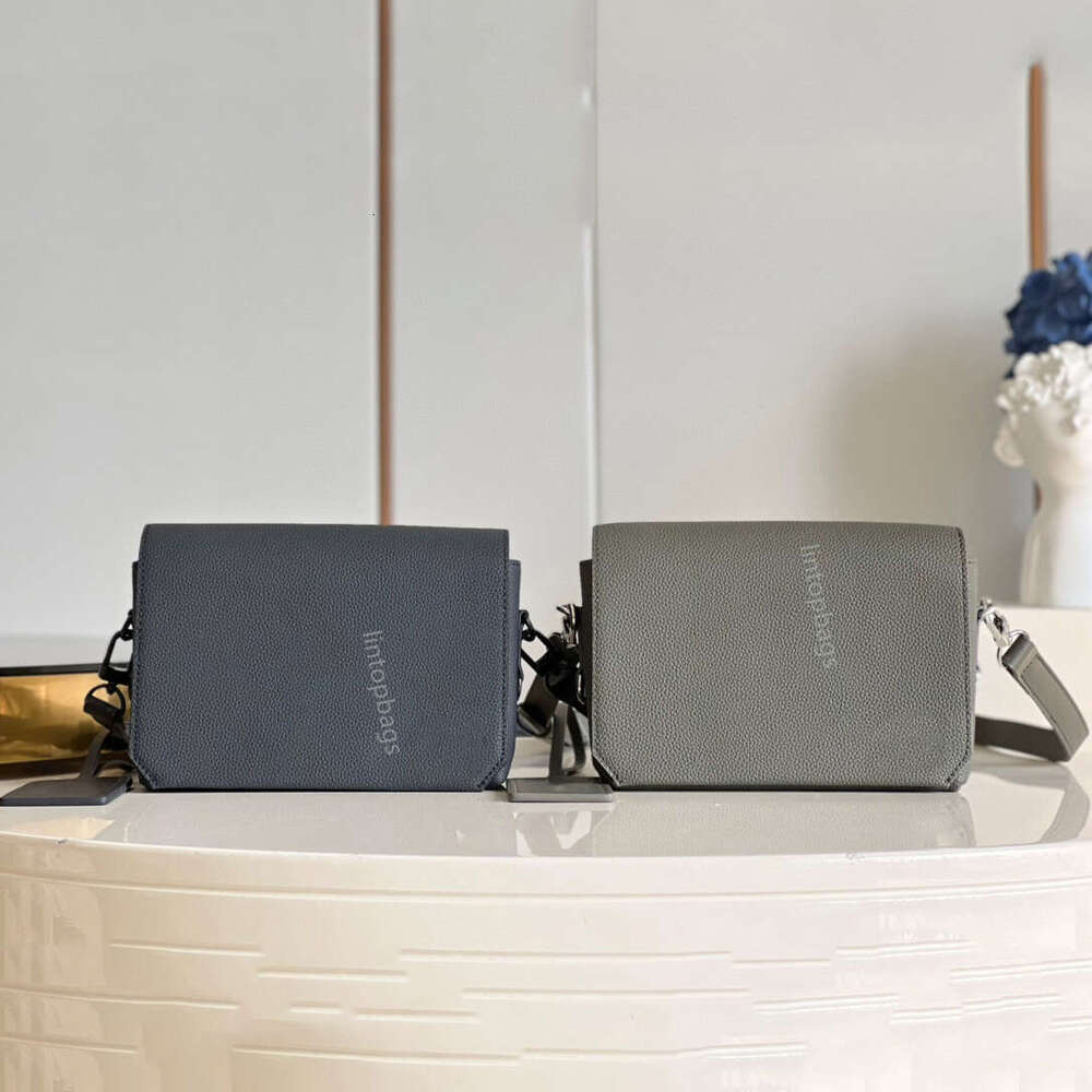 Designer women men's leather mini messenger bag man purse black cross body bag camera bag Magnetic closure flap solid leather shoulder bag Postman bag