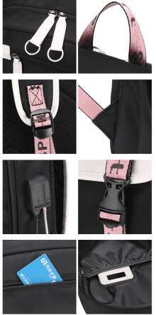 Demon Slayer anime schoolbag USB back support large-capacity student unisex high appearance level backpack