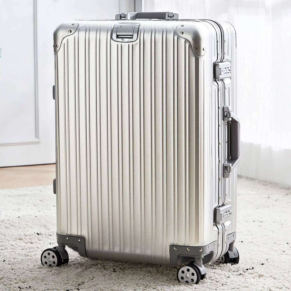 100% Aluminum-magnesium Alloy Travel High Quality Rolling 20/24/26/29'' Trolley Lage Carry-On Cabin Suitcase