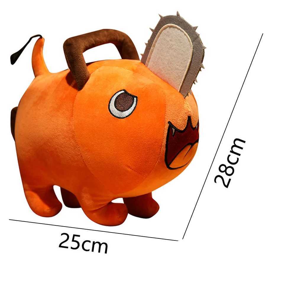 25cm Anime Chainsaw Man Dolls Plush Toy Cartoon Pochita Orange Dog Pillow Stuffed Soft Toy for Kids Birthday Gift X250628
