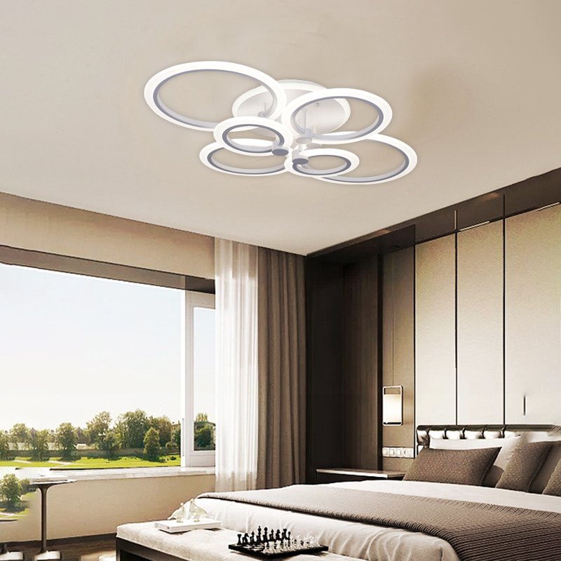 Designer Nordic Ceiling Light - Dimmable Warm/Cool White, Remote