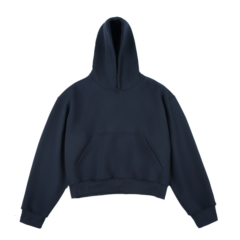 500G American High Street Cleanfit Short Oversized Hoodie Unisex Loose Thick Boxy Sweatshirt