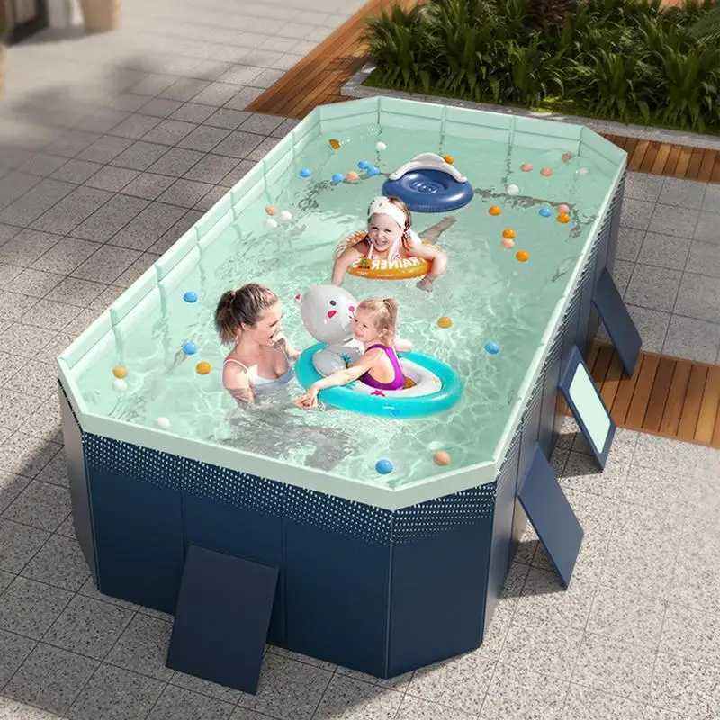 Swimming Pool Non-inflatable Folding Easy Installation Thickened PVC Family Bathing Pool Toy Outdoor Folding Swimming Pool X2506281