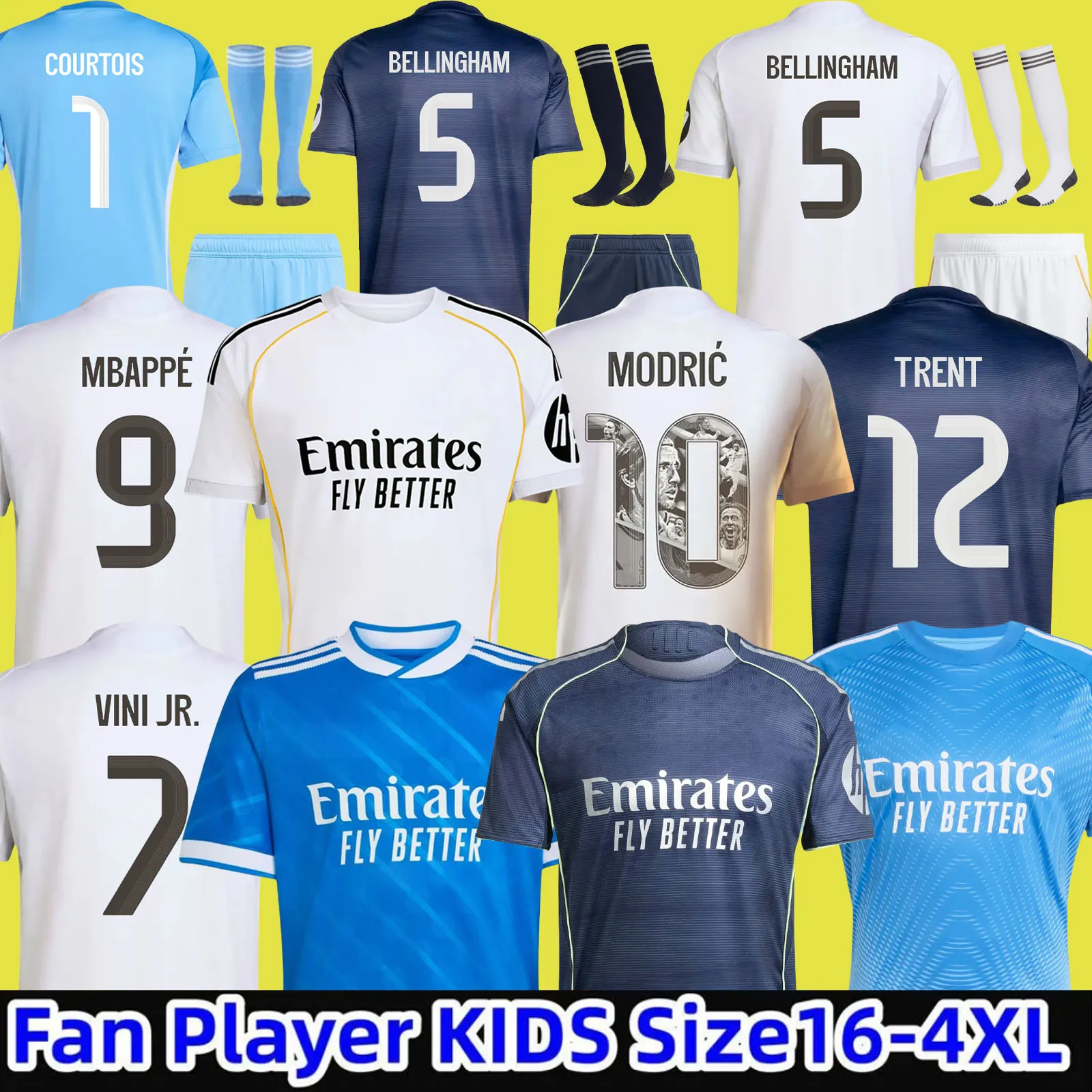 Third Soccer Jerseys for Men & Kids - 2025/2026 Season with Player Names
