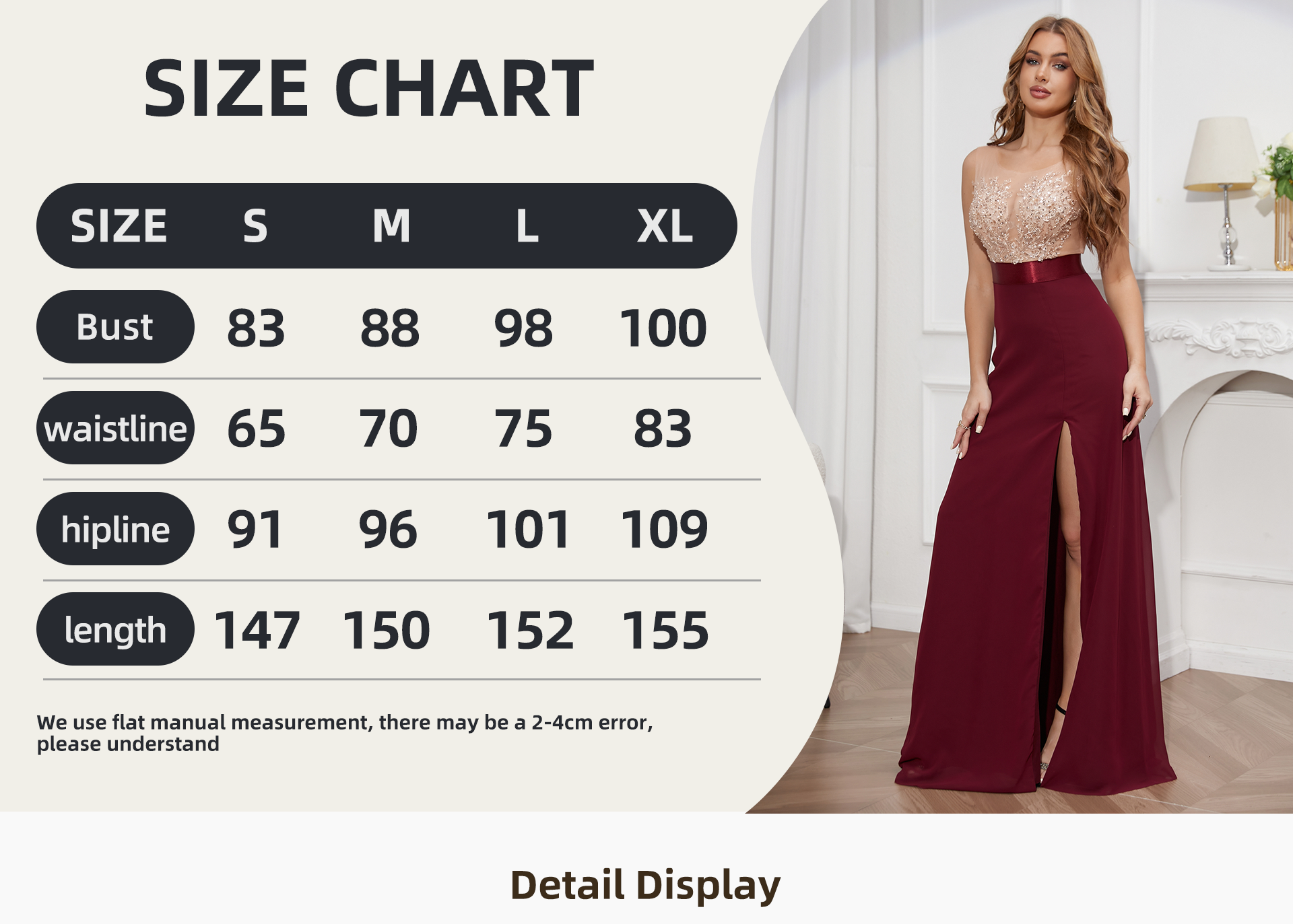 Prom dress trailing skirt fashion beaded sexy slim split chest perspective three-dimensional flower dress elegant tulle dress prom dress bridesmaid