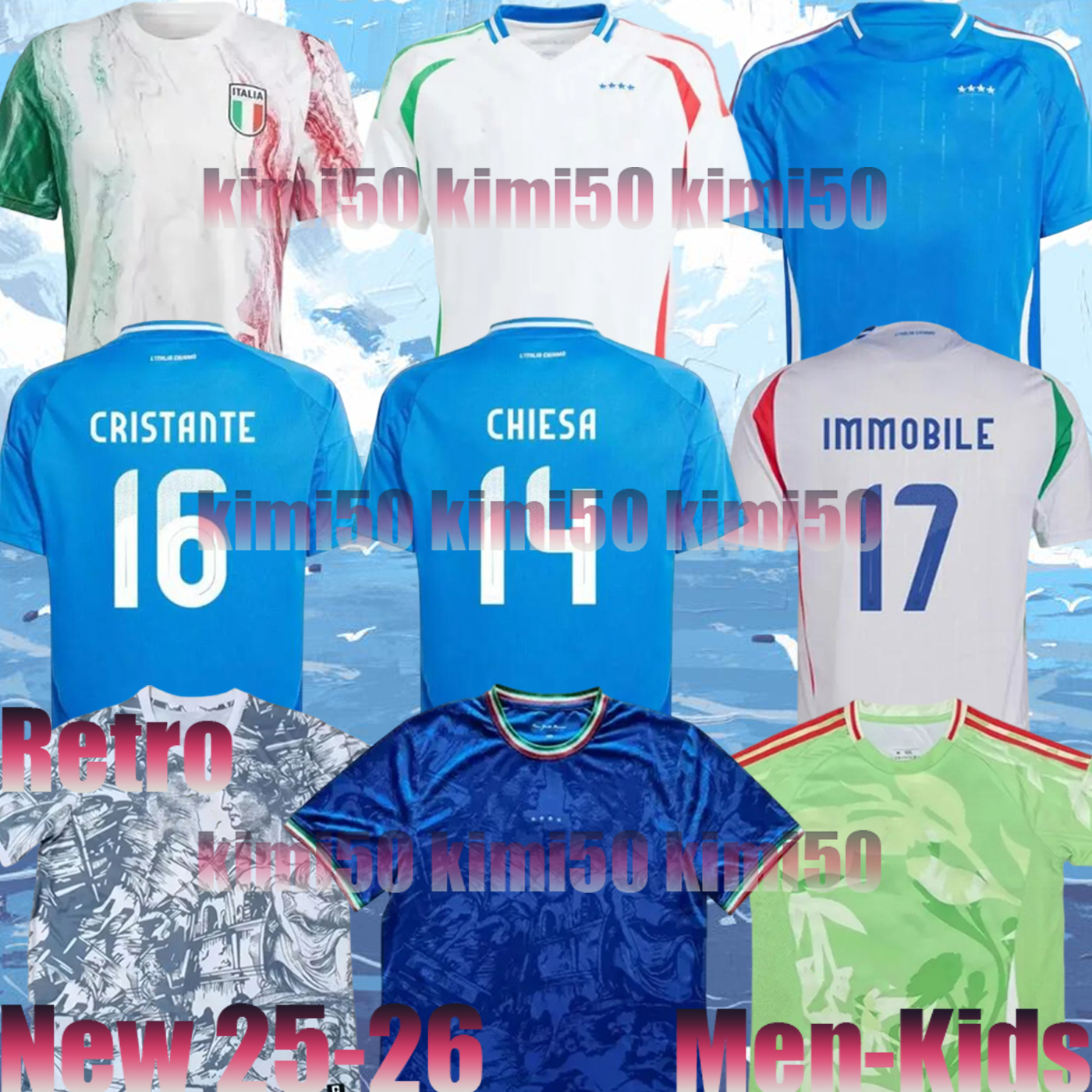2025 2026 italy men soccer jersey 125th Special training suit maglia italia PELLEGRINI Italien football shirt INSIGNE CHIESA BARELLA italie men kids kit Retro shirt