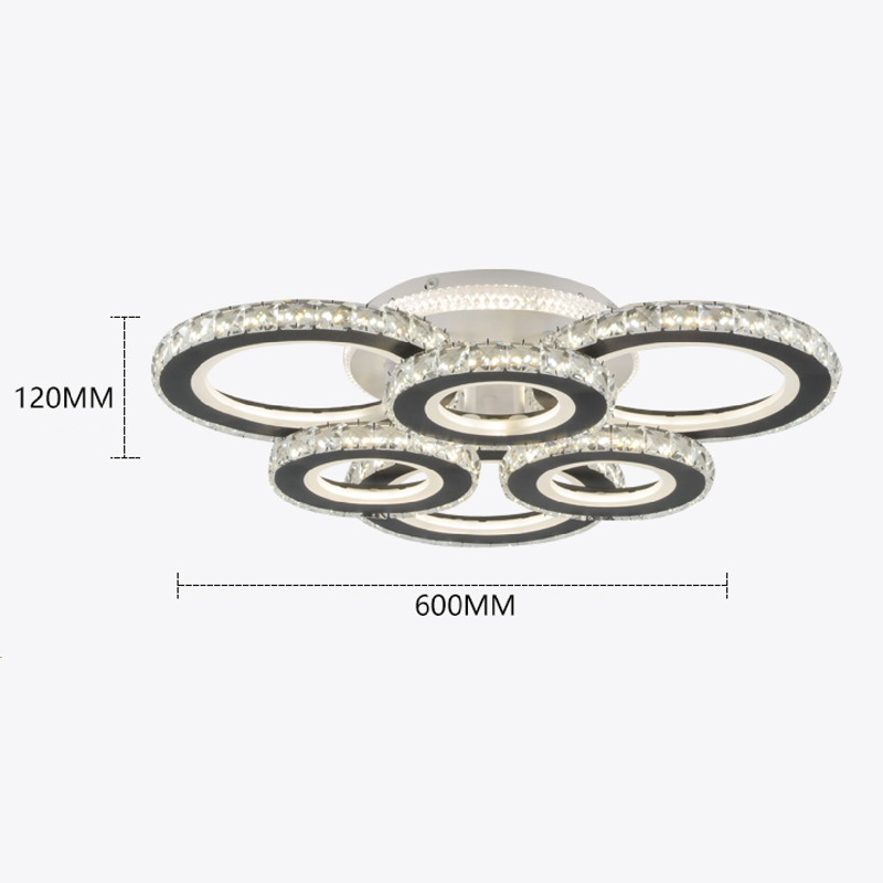 Decorative Round Ceiling Light - 3 Colors, Remote, Scandinavian Style
