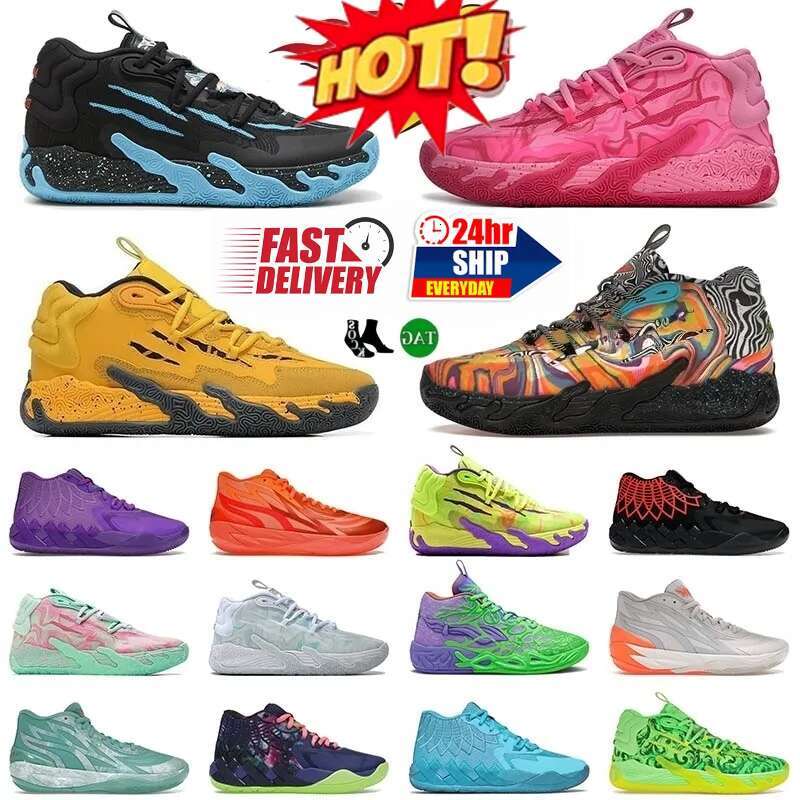 Designer High Tops LaMelo Ball MB.04 LaFrance Basketball Shoes Mens Dexters Laboratory GutterMelo Blue Hive Miami Iridescent Supernova Signature Melo Trainers