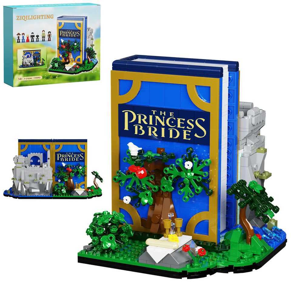 Princess Story Book Building Blocks Set Dream Bride 3Diorama Book Model Bricks Toys Lovely Decor Birthday Gifts for Kids Girls Y250627