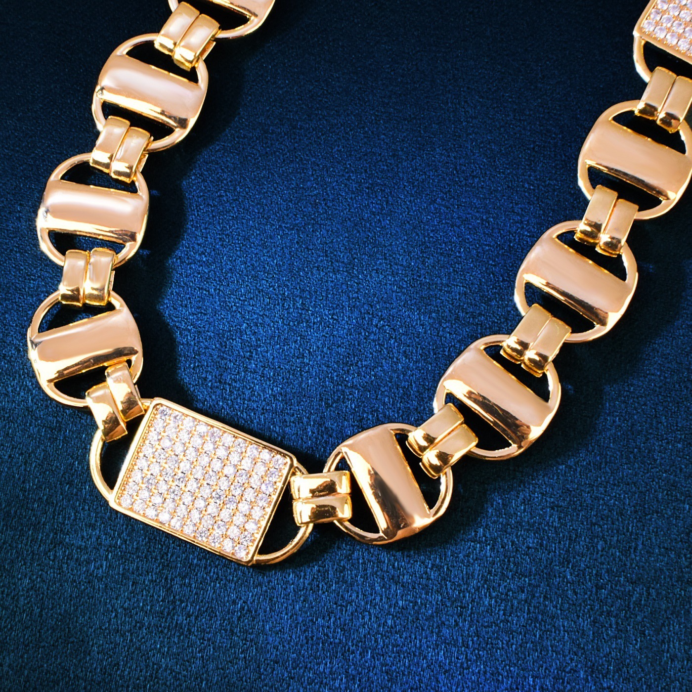 New Release 14mm Luxury VVS Moissanite Iced Out Hip Hop Square Chain Edgy Multi-Size Statement Jewelry Pass the diamond tester
