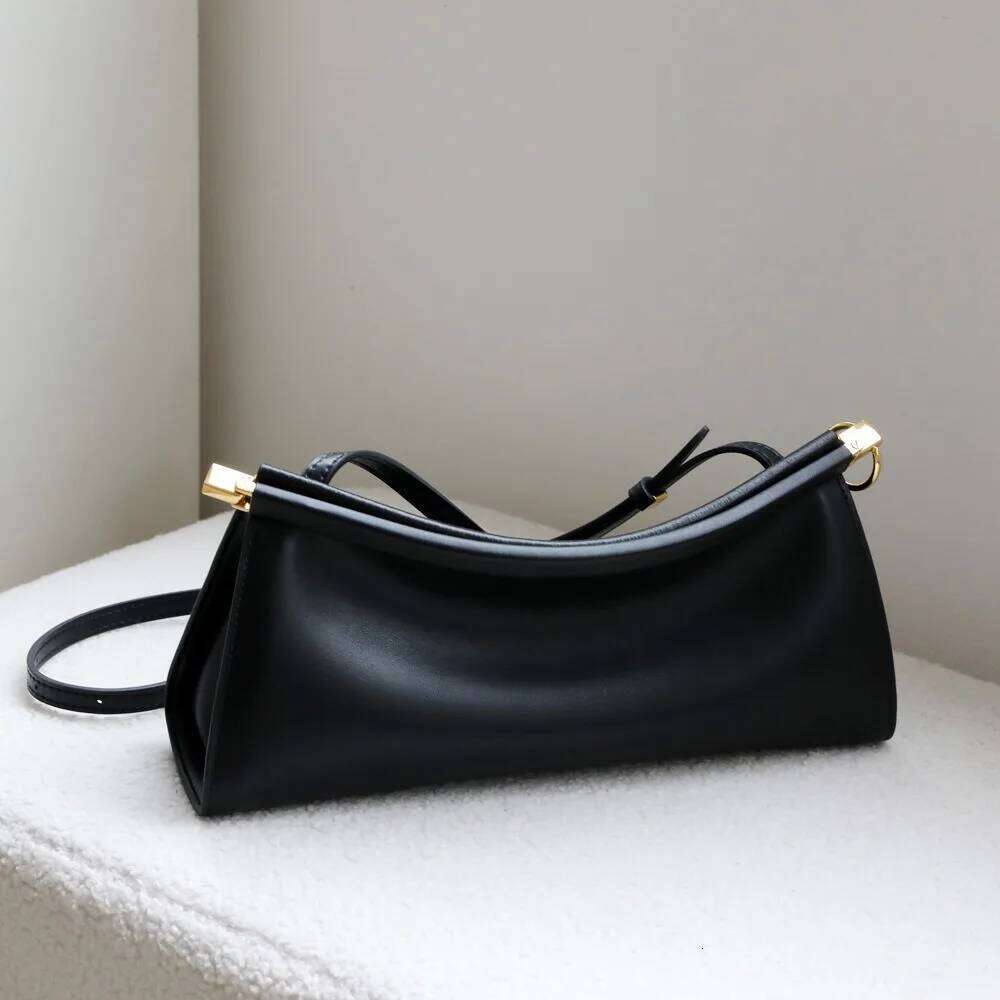 Women's Bags Designer French Niche Design Cowhide Clip High-End Fashion Versatile Baguette Single Shoulder Underarm Commuter Bag Temperament