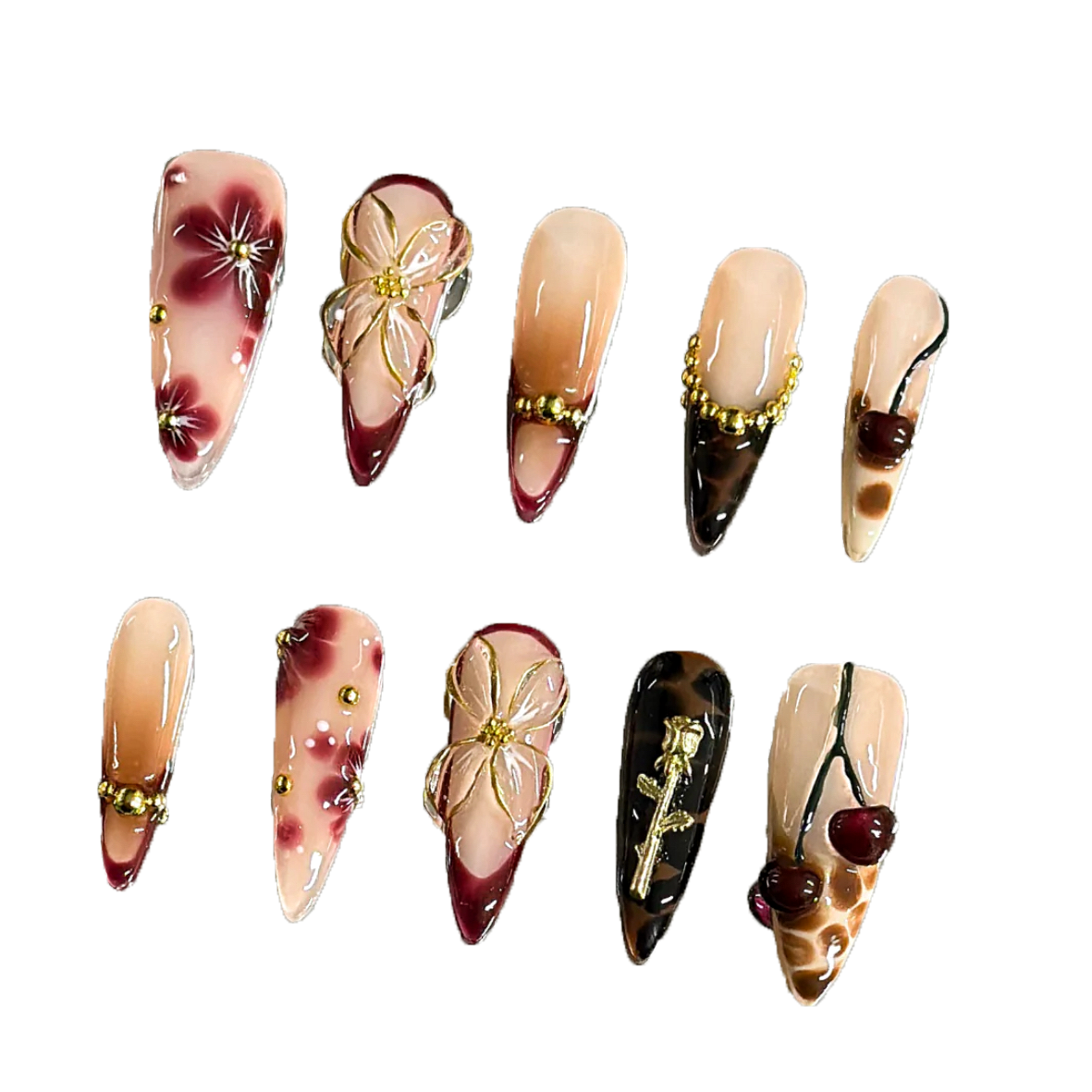 Premium Handcrafted Press-On Nails - Durable and Reusable Nail Art Pieces
