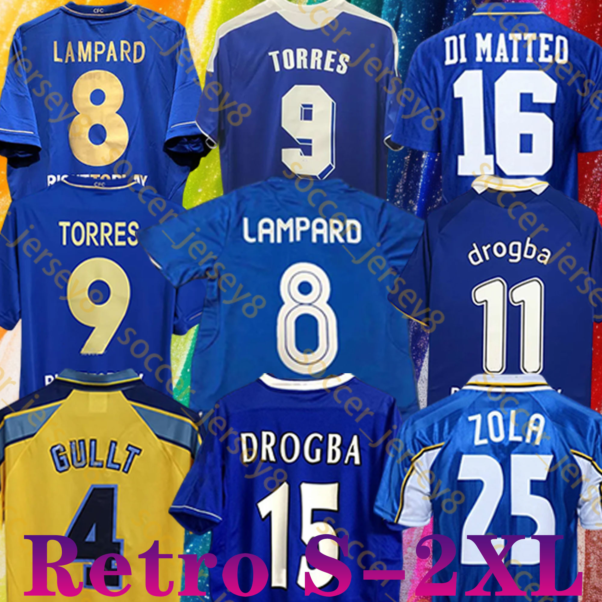 2001 CFC Retro Soccer Jersey Lampard Torres Drogba 2001 2003 2005 2006 2007 08 WISE finals 2011 2012 2013 14 15 TERRY ROBBEN GULLIT MEN Football Shirts Camiseta Jerse