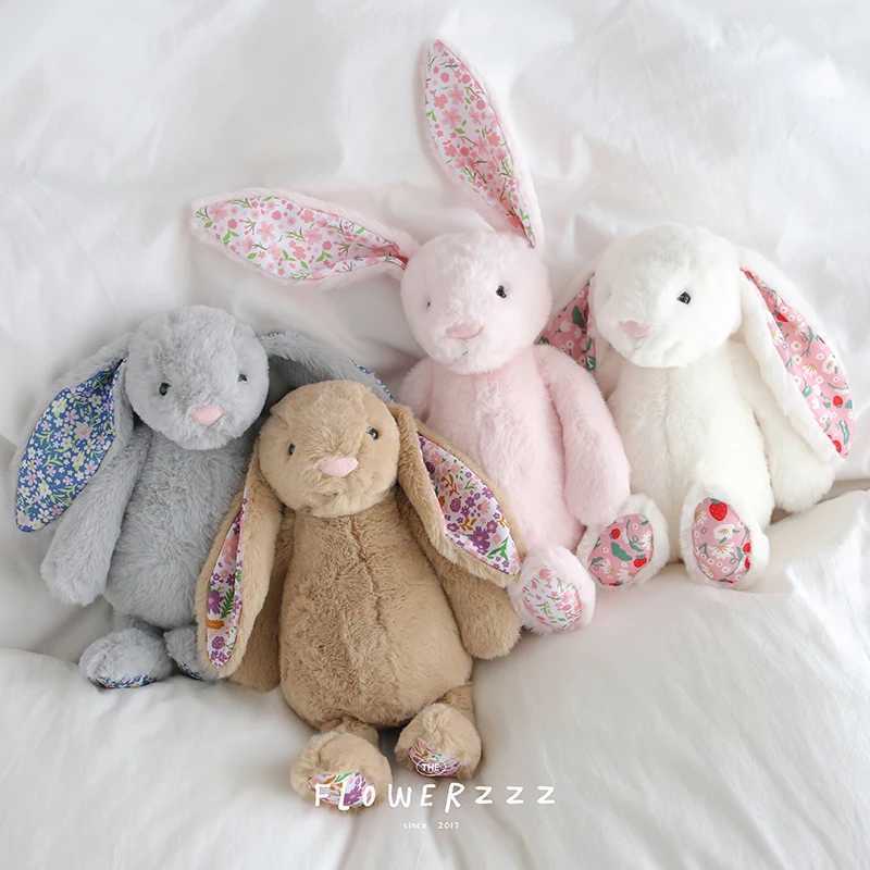 Bonnie Rabbit Floral Ears Plush Toys Rabbit Stuffed Dolls Kawaii Room Decor Toy Soft Sofa Cushion Kids Birthday Gifts X2506281 - view 4