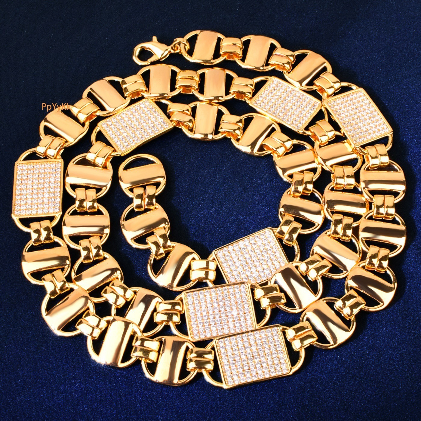 New Release 14mm Luxury VVS Moissanite Iced Out Hip Hop Square Chain Edgy Multi-Size Statement Jewelry Pass the diamond tester