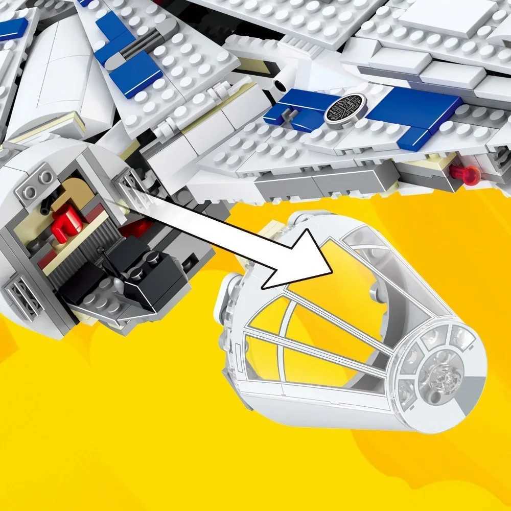 In Stock Millennium Spaceship Falcon Building Blocks Model Compatible 75212 Adult Building Brick Toy Children Birthday Gift Y250627