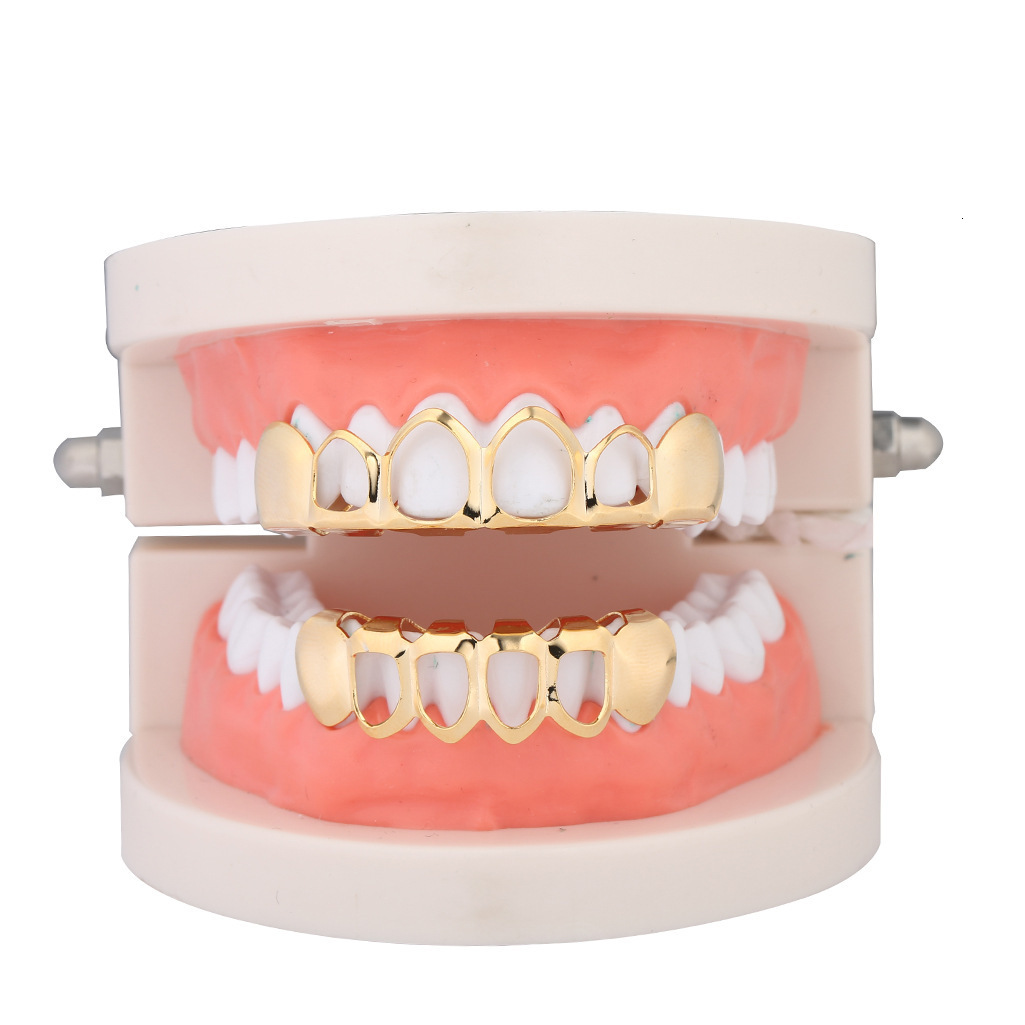 New Arrival 18k Gold Hollow Polished Hip Hop Men's Trending Grillz Accessories Rapper Costume Accessories