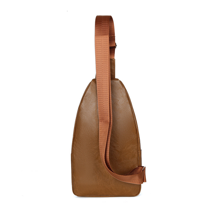 Free Shipping Designer Bag 2025 New Men's Bag PU Chest Trendy Crossbody Luxury Factory Wholesale Dropshipping Solid Color Front Backpack