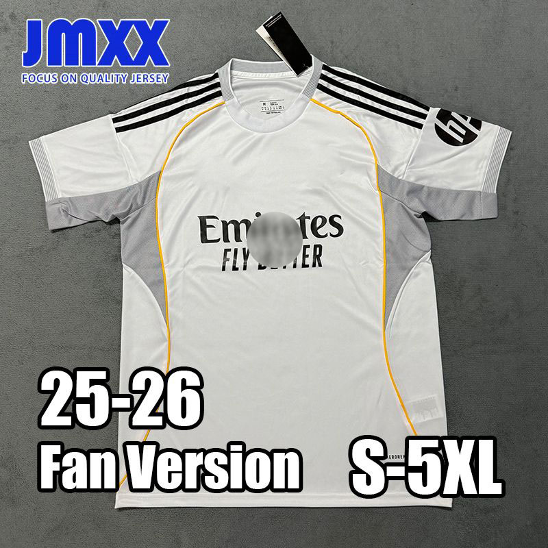5XL 4XL XXXL JMXX 25 26 Reales Madrides occer Jerseys Home Away Third GK Special Pre Match Mens Uniforms Jersey Man Football Man Shirt 2025 2026 Fan Version
