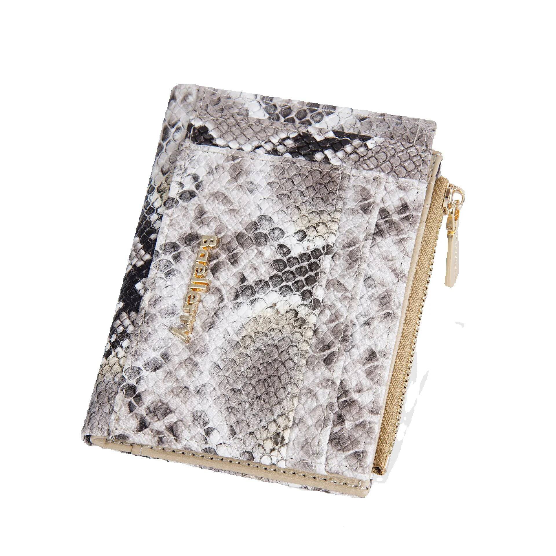 Free shipping 2025 new designer bag New Baellerry Women's Wallet Cross-border Fashion Snake Pattern Short Multi-card Slot Zipper High-end Coin Pu